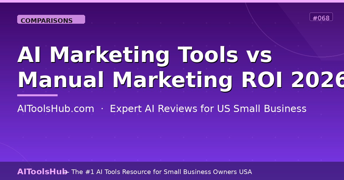 AI Marketing Tools vs Manual Marketing — ROI Comparison 2026