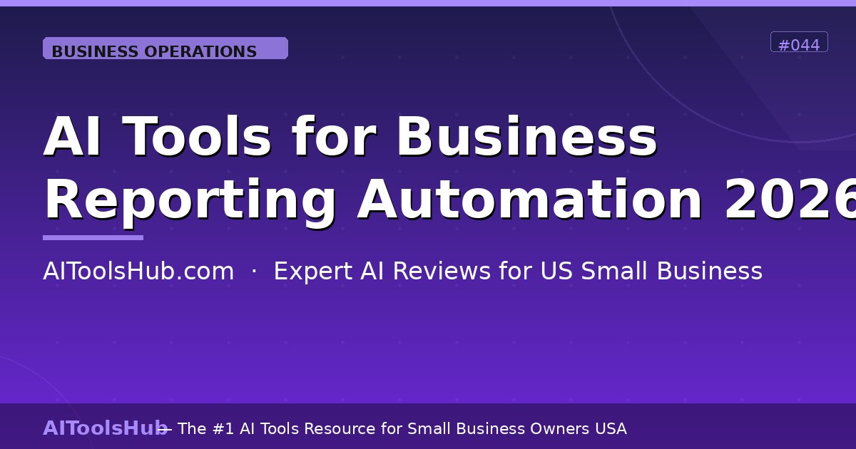 AI Tools for Business Reporting Automation — Data-Driven Decisions