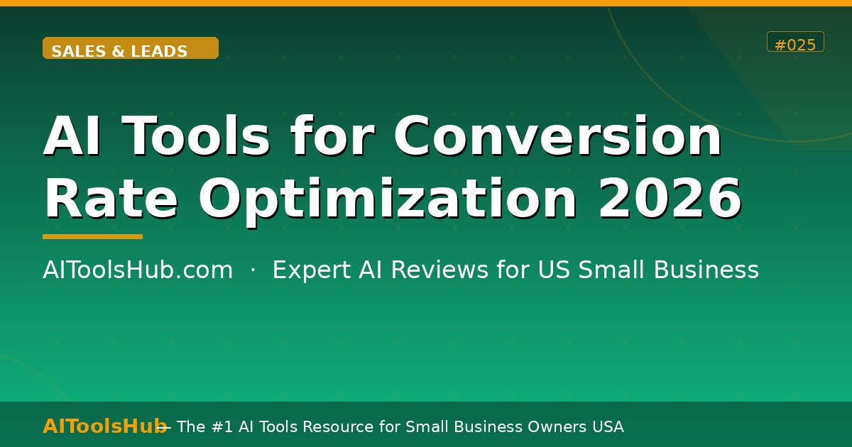 AI Tools for Conversion Rate Optimization (CRO) in 2026