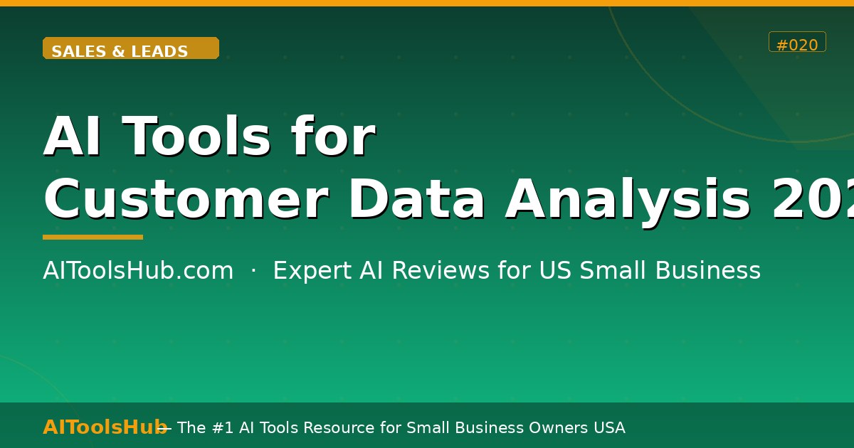 AI Tools for Customer Data Analysis — Know Your Buyers (2026)