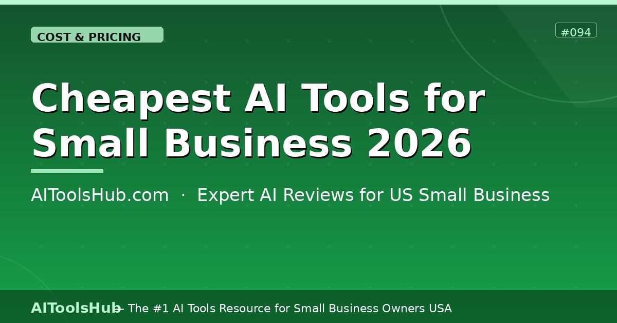 Cheapest AI Tools for Small Business — Budget Guide 2026