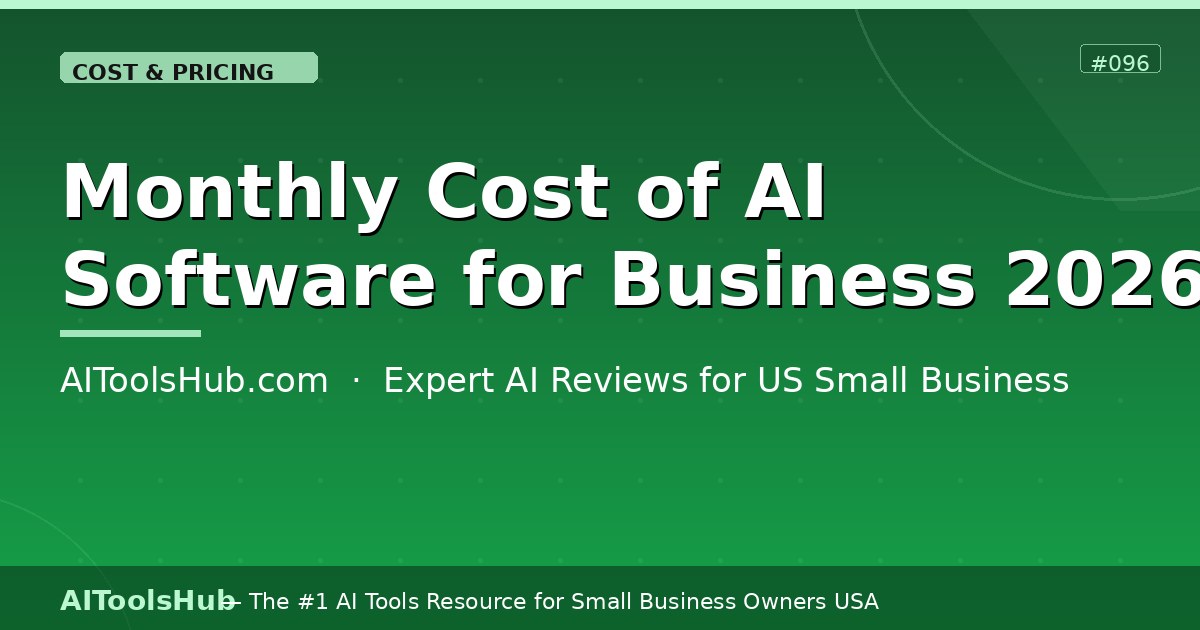Monthly Cost of AI Software for Business — What to Expect